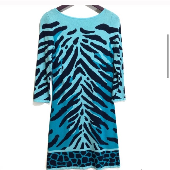 Lilly Pulitzer Animal Stripe Poly Sweater Dress - Picture 3 of 7
